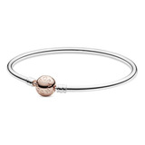 Bracelete Pandora Rígido Fecho Rose 