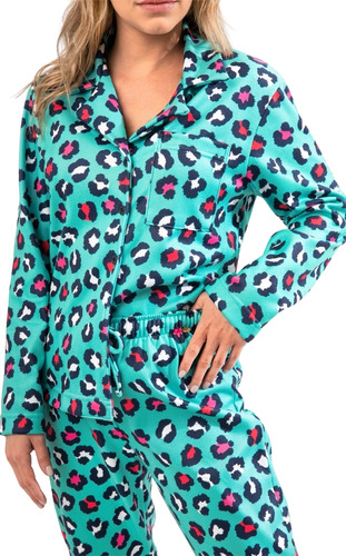 Pijama Feminino Aberto Soft Mixte Animal Print