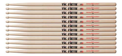 Vic Firth Baquetas American Classic 5a - Paquete De 6 Pares