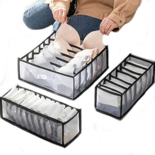 3 Organizador De Ropa Interior Plegable Para Cajones Cajas