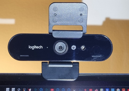 Webcam Logitech Brio 4k C/ Microfone E Acessório Frete Gráts