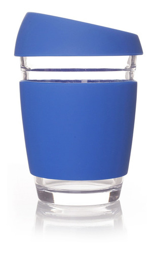 Copo Gîte Vidro Com Tampa 350ml 0934 Azul 4 Unidades