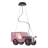 Candil Colgante Infantil Jeep Rosa Lampara