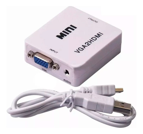 Conversor Adaptador Vga Hdmi Full Hd Vga2hdmi Audio Video 