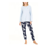 Pijama 2 Pieza Algodon Cotton Viscosa Mujer Clásica Elegante