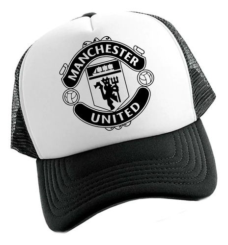 Jockey Gorro Con Malla Diseño Futbol Manchester United