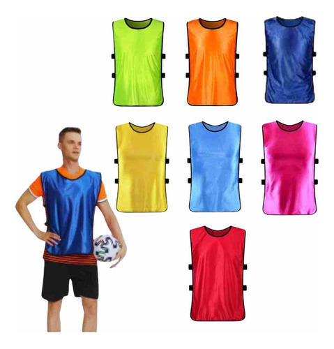 Pack X6 Chaleco Deportivo Peto Multiuso Para Adultos Futbol