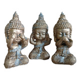 Buda Principe Ciego Sordo Mudo X 10 Trios Resina Oferta