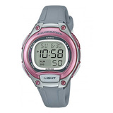 Relógio Casio Standard Digital Cinza E Rose Lw-203-8avdf 