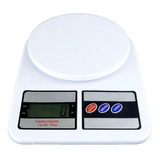 Balança Eletrônica Digital De Cozinha Pesa De 1gr Até 10kg Cor Branco Capacidade Máxima 10 Kg