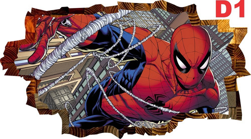 3d Adhesivo Decorativo Laminado, Spiderman , Medida 135x74cm