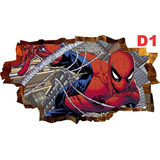3d Adhesivo Decorativo Laminado, Spiderman , Medida 135x74cm