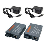 1 Par Convertidores Fibra Óptica Medios 10/100 Ethernet 