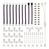 6 Conector Fijo En Forma De T Con Kit De Luz, Tira De Led, .