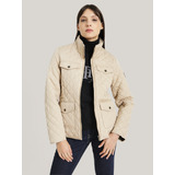 Chaqueta Acolchada Con Cierre Beige Tommy Hilfiger