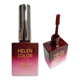 Esmalte Em Gel Helen Color Roxo Vinho Escuro 24 15ml Cremoso