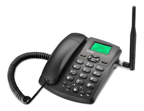 Telefone Celular De Mesa Fixo Gsm100 Preto Elgin Quad Band