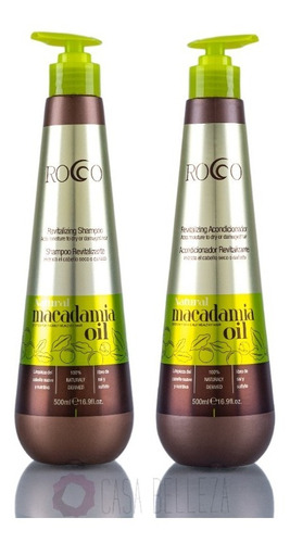 Rocco® Kit Shampoo + Acondiconador Macadamia Oil 