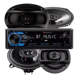 Combo Audio Estereo Bluetooth Parlantes 6 Y 6x9 Nakamichi