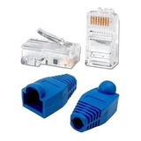 Conector Rj45 Cat5e (10un) + Capinha P/ Conector (10un)