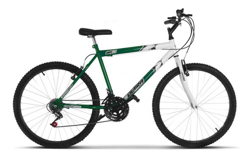 Bicicleta  De Passeio Ultra Bikes Bike Aro 26 Bicolor 18 Marchas Freios V-brakes Cor Verde/branco