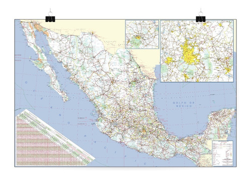 Mapa De La República Mexicana Grande 150x100 Decorativo