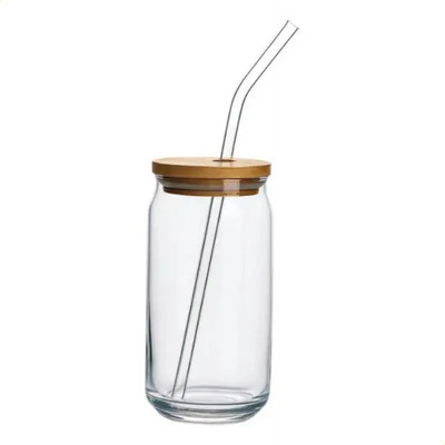 Vaso De Vidrio Borosilicato Para Té De Burbujas Y Jugo