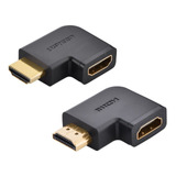 Ugreen 2 Pack Hdmi Adaptador 90 Y 270 Degree Derecho Angulo 