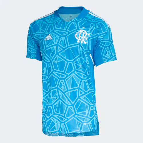 Camisa Goleiro Flamengo adidas Azul I 2022 2023 Ha8330