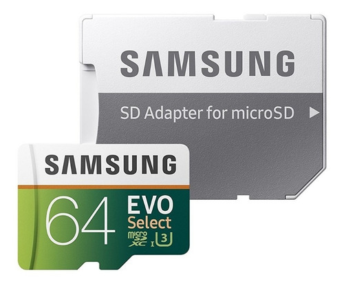 Samsung Evo 64gb 100m/s 4k Microsd Memoria Micro Sd U3