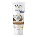 Crema Para Manos Dove Nutritive Secrets Aceite De Coco Y Almendras 75ml