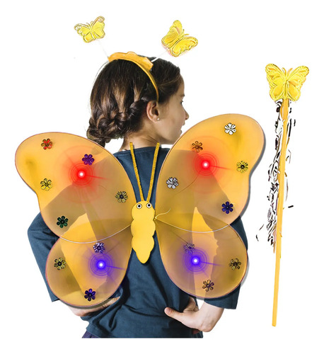 Alas Luminosa Led Luz Mariposa Hada Disfraz Disfraces | Meses sin interés