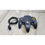 Controle Do Nintendo 64 Preto Com O Analógico 35% Duro. G10