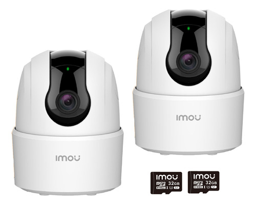 Kitx2 Cámara De Seguridad Wifi Ip Imou Ranger 2c 2k 4mp+32gb