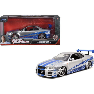 Jada 1:24 Brian's Nissan Skyline Gtr (bnr34) Rápido Y Furios | Envío gratis
