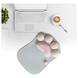 Alfombrilla Mouse Pad Rosa Ergonomico Con Reposamuñecas Gato