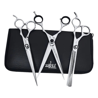 Estuche Tijeras Peluquero Prof. 7 A. Inoxidable De Pakistan | Meses sin interés