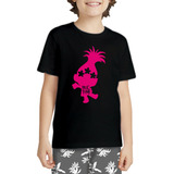 Camiseta Infantil Filme Trolls Desenho Branch Poppy 2