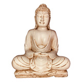 Buda Dhyana Meditando De 21 Cm En Resina Apto Exterior