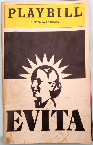 Opera Evita Programa Playbill Original Broadway 1981 - Perón