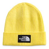 The North Face Tnf Logo Box Cuffed Beanie, Yellowtail, Tall.