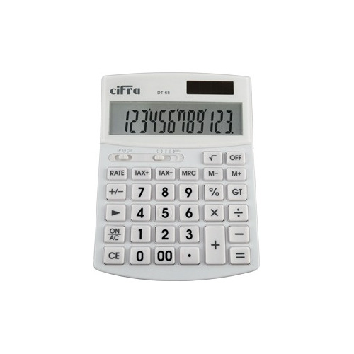 Calculadora De Escritorio Cifra Dt 68 12 Dígitos Grandes 