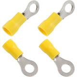 Terminal Argola Olhal Amarelo Pré-isolado M4 100pcs