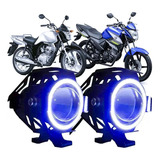 Kit Farol De Milha Angels Eys Led 30w Prova D'água Moto 12v