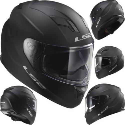 Casco Ls2 320 Evo Mono Matt Black Doble Visor Mr Ituzaingo