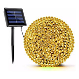 Luces Navidad Solar Guirnalda 20 Metros Exterior Led Jardin