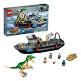 Paquete Lego Jurassic World Baryonyx Dinosaur Boat Escape F