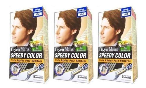Tinte Bigen Speedy Color 104 Castaño Obscuro Medio 3 Pack