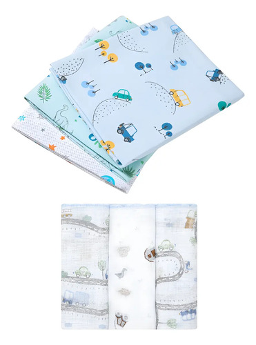 Kit 3 Cueiro Flanelado + 3 Fraldas Babetes Pano De Boca Bebê | MercadoLivre