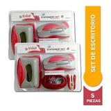 Set Escritorio Oficina 5 Piezas Abrochadora + Perforadora